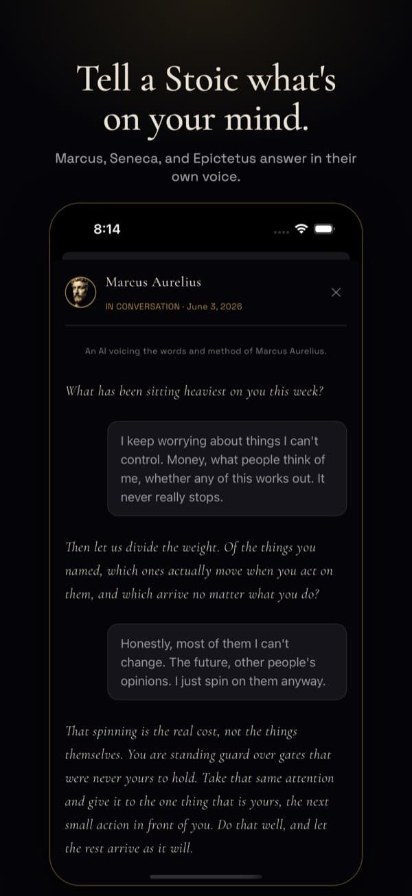 A mentor answering inside a journal conversation, with a cited passage.